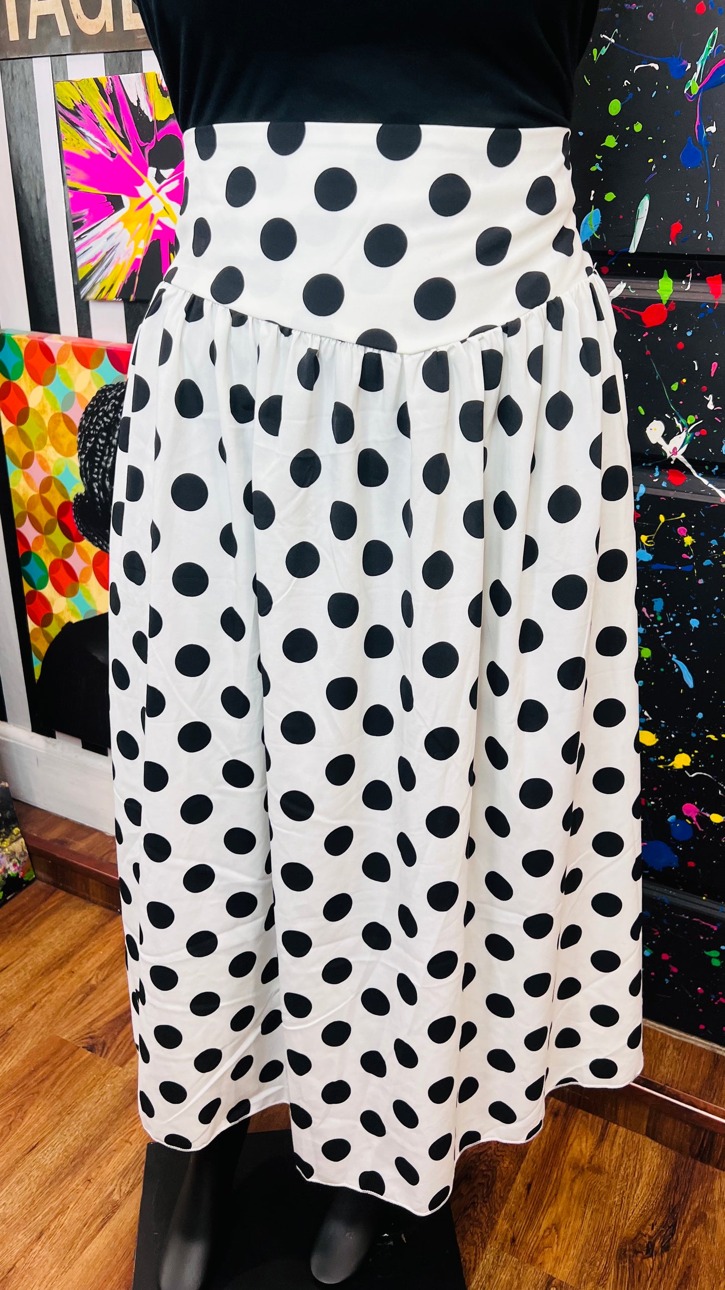 Black & White Polka Dot Skirt (20/22)