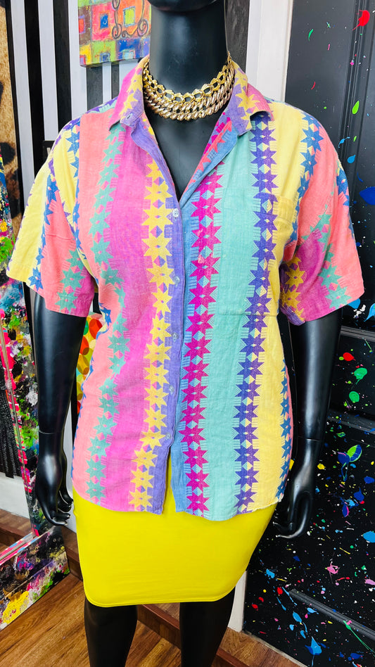 Vintage Western Cotton Blouse (22)