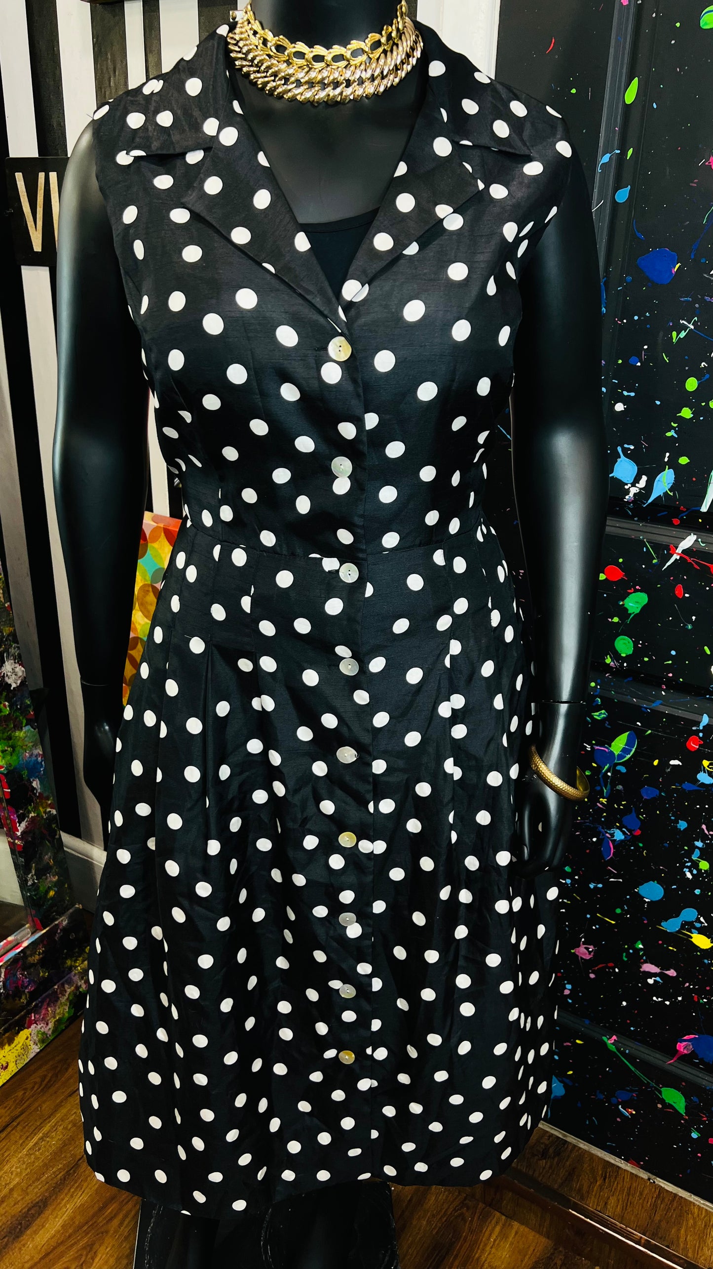 Vintage Polka Dot Dress/Duster (20W)