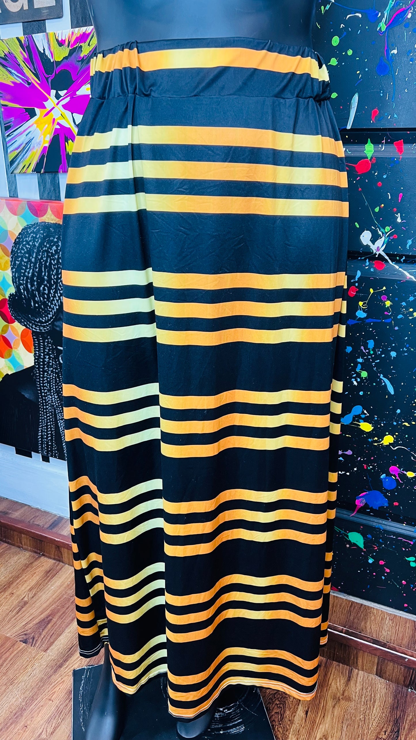 Modern Ombrè Striped Skirt (22)