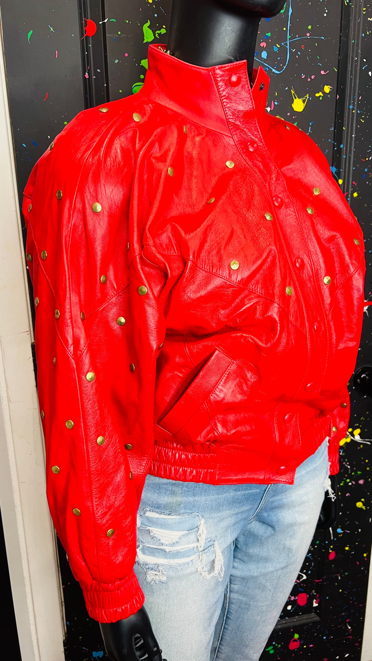 Vintage Lillie Rubin Studded Leather Jacket (14)