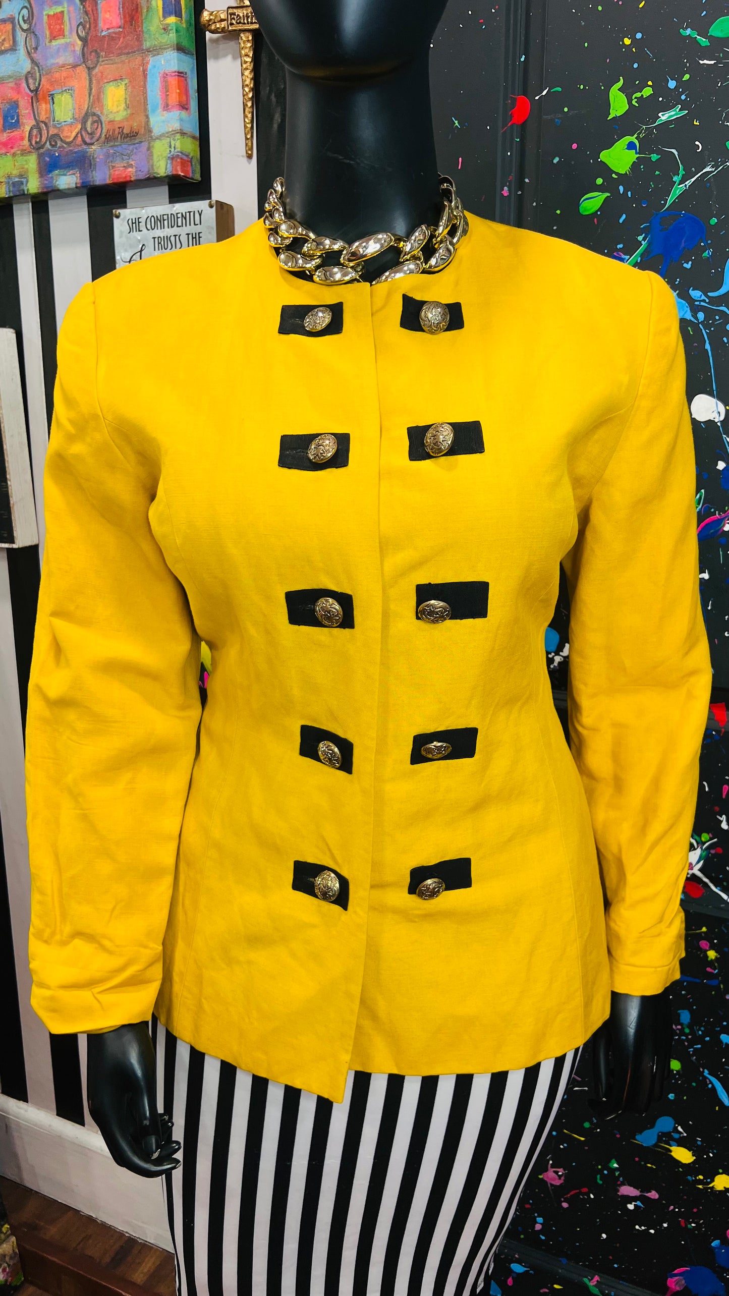 Vintage Mustard Yellow Blazer (18)