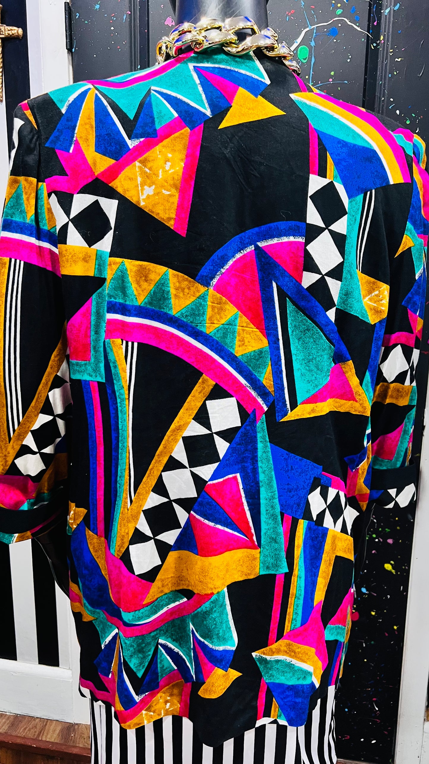 Vintage Rayon Abstract Duster (18/20) *KC