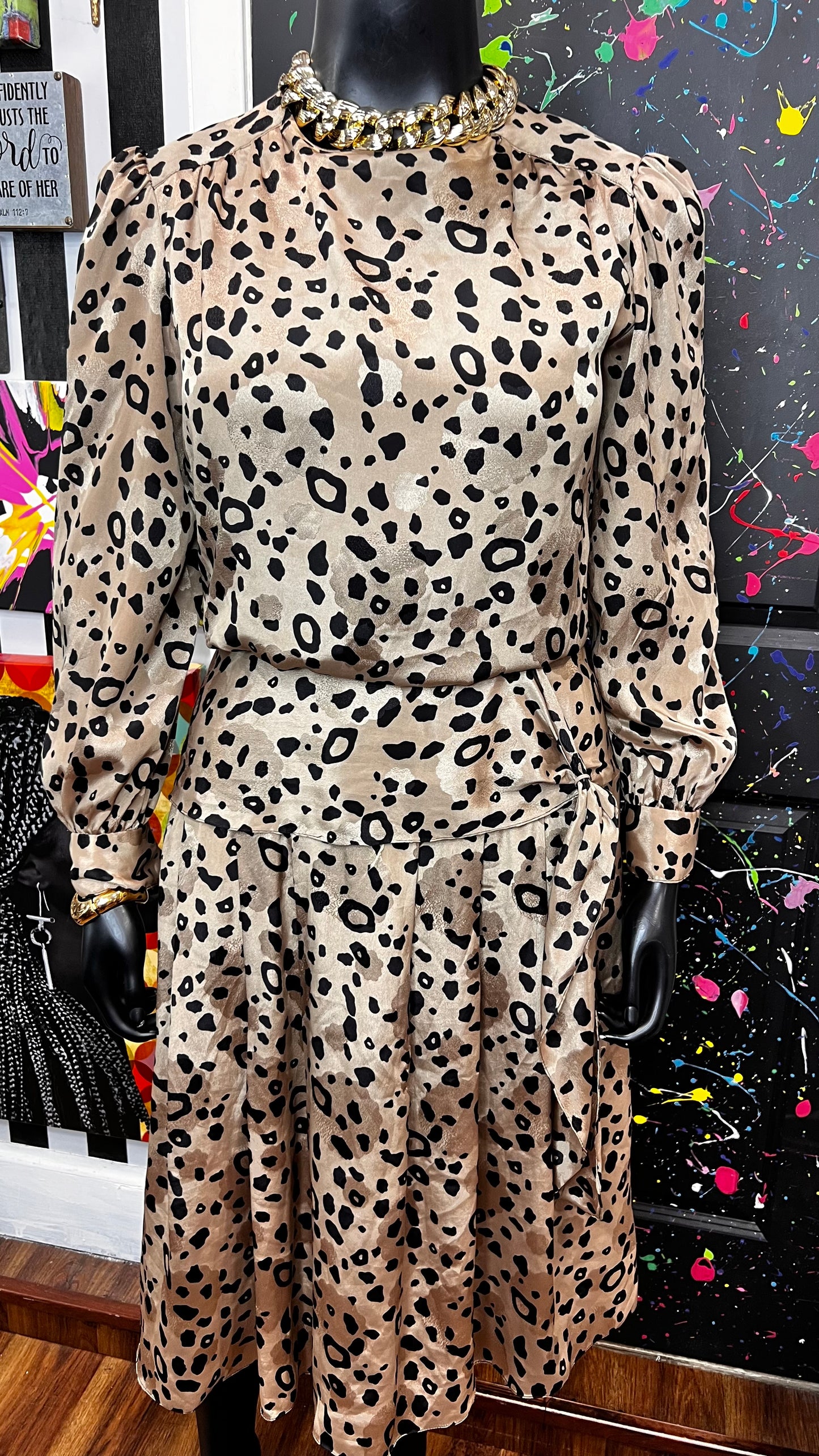 Vintage York Leopard Print Dress (16)
