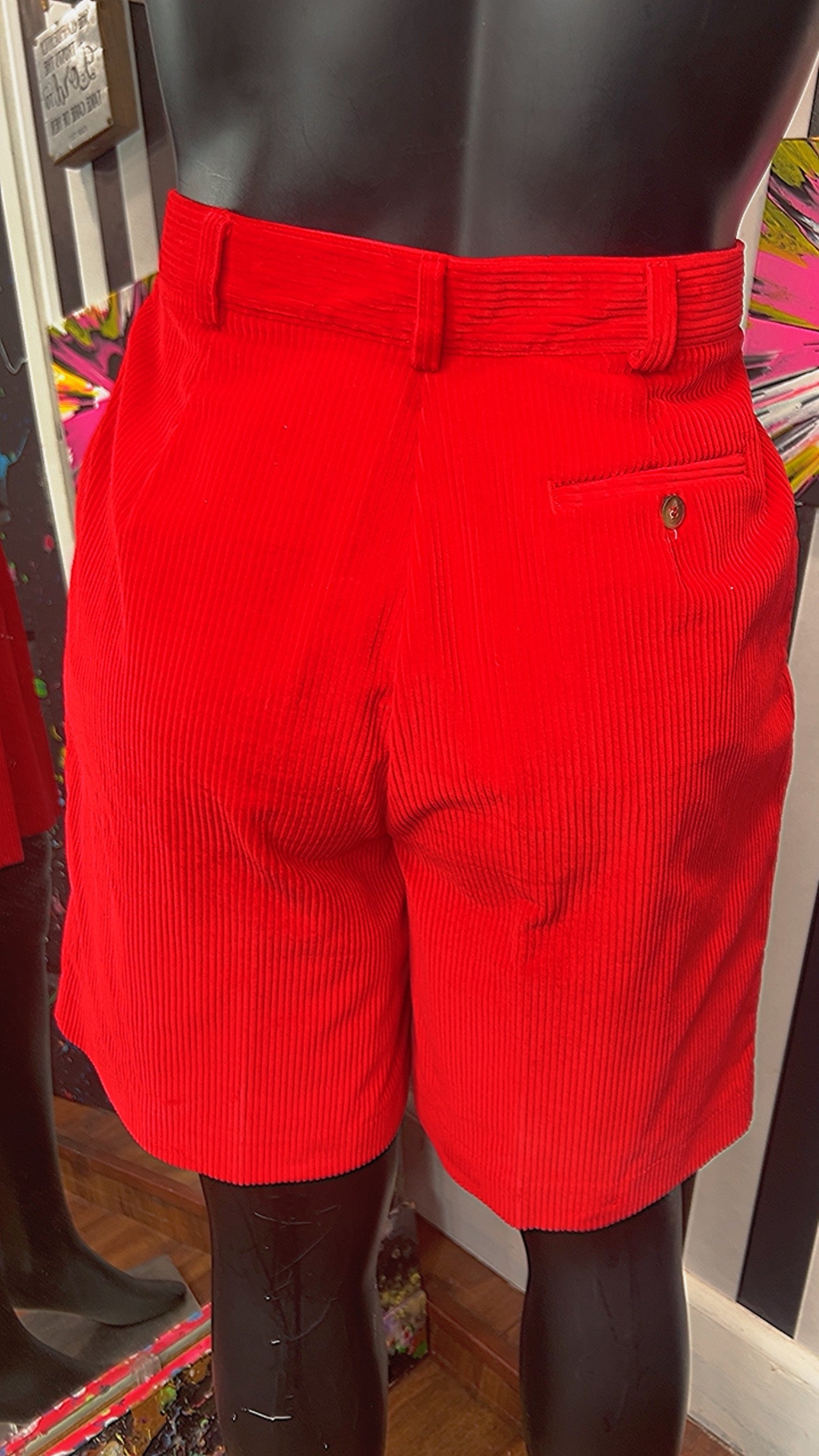 Vintage Corduroy Red Pleated Shorts (14)