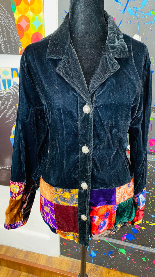 Vintage Patchwork Blazer Jacket