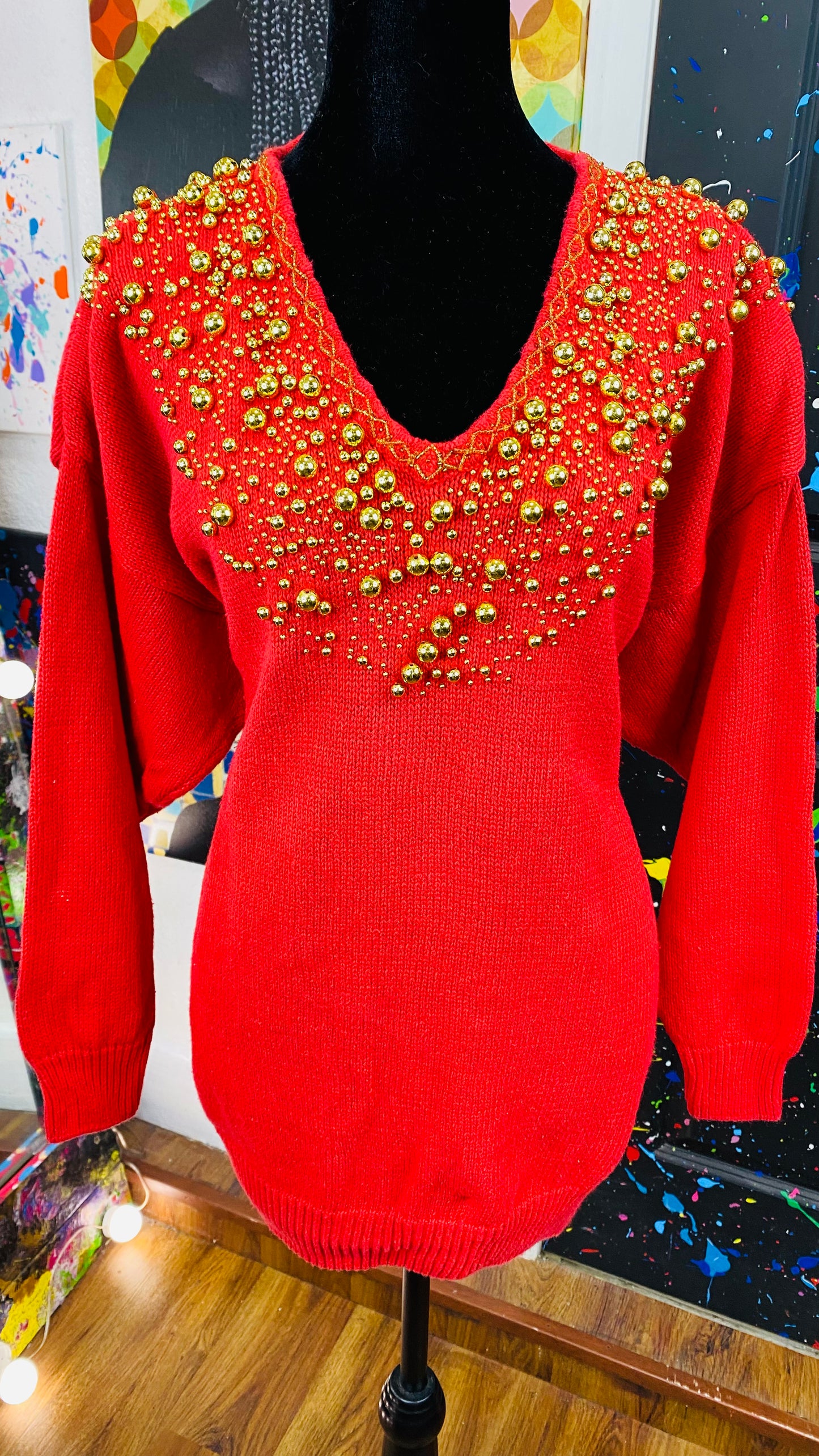 Vintage Jewel Beaded Sweater