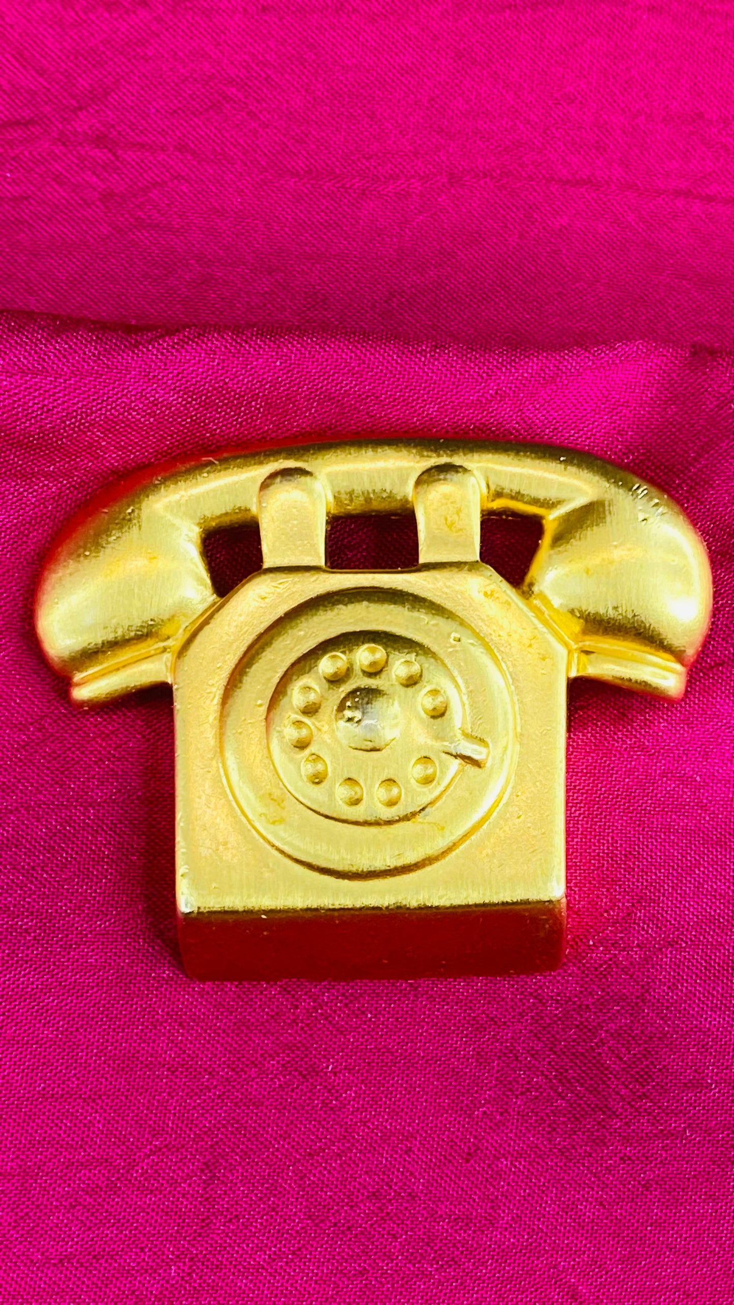 Vintage Gold telephone brooch