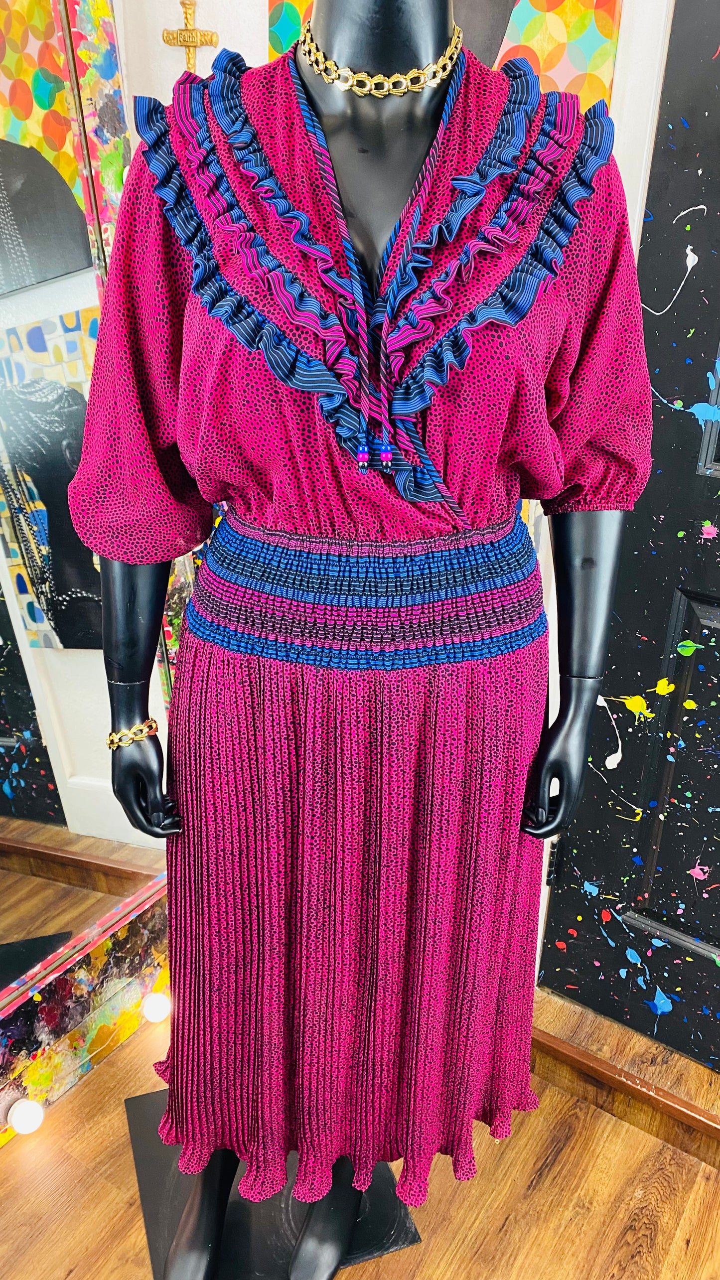 Vintage 3/4 Sleeve Dress