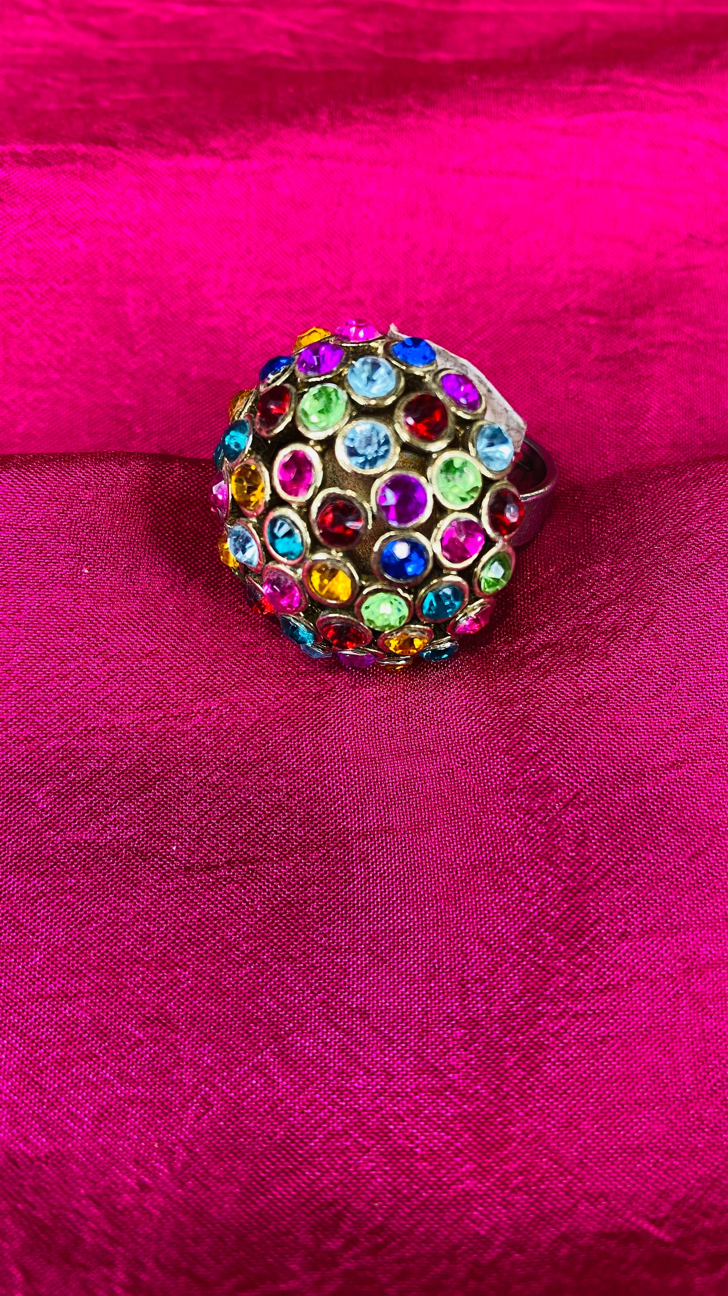 Vintage Colorful Diamond Ring