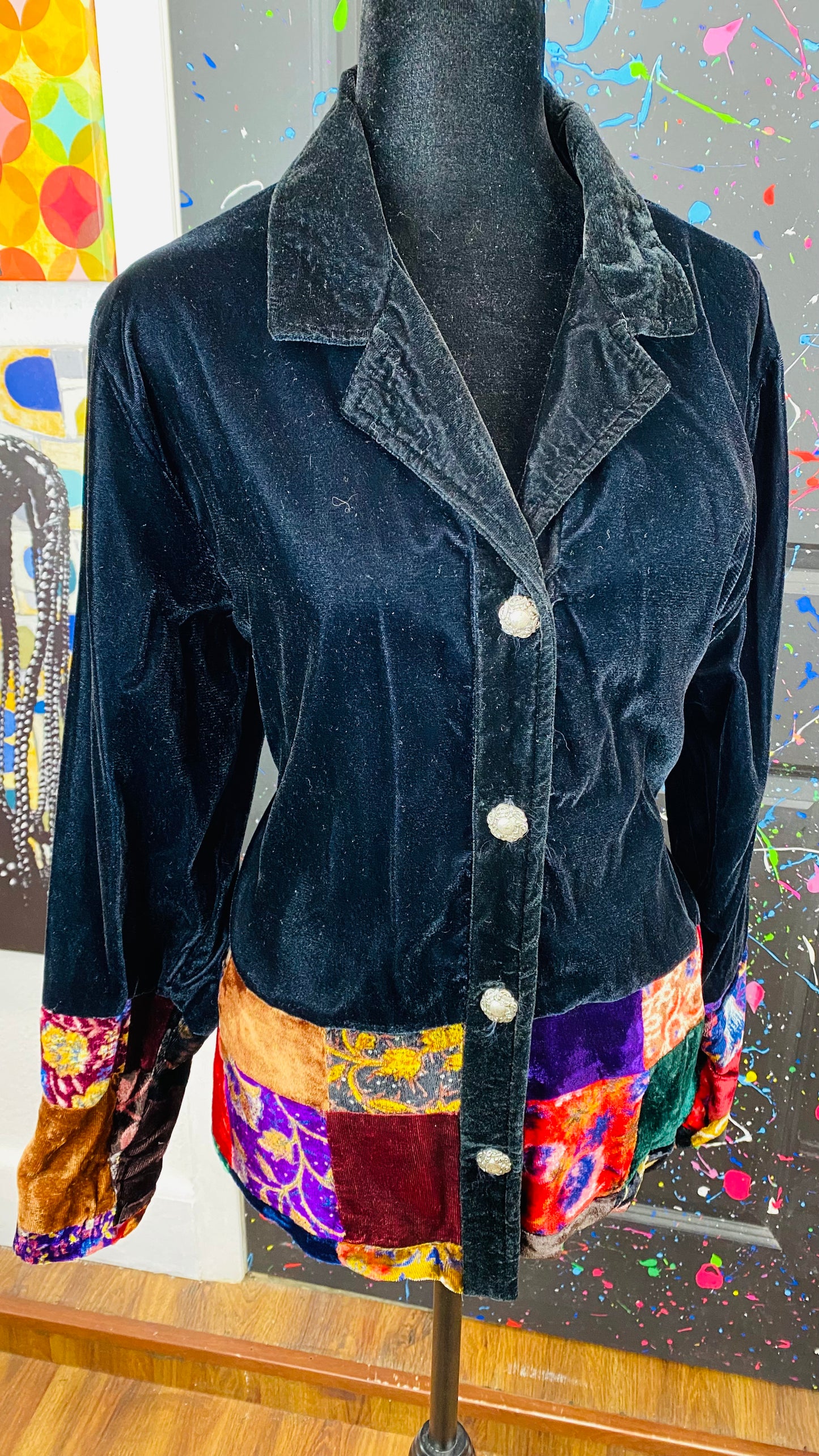 Vintage Patchwork Blazer Jacket