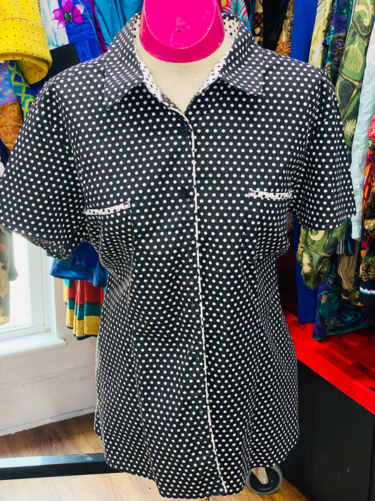 Vintage Polkadot Blouse