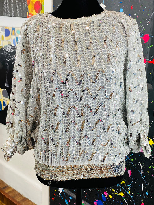 Vintage Sequin Blouse