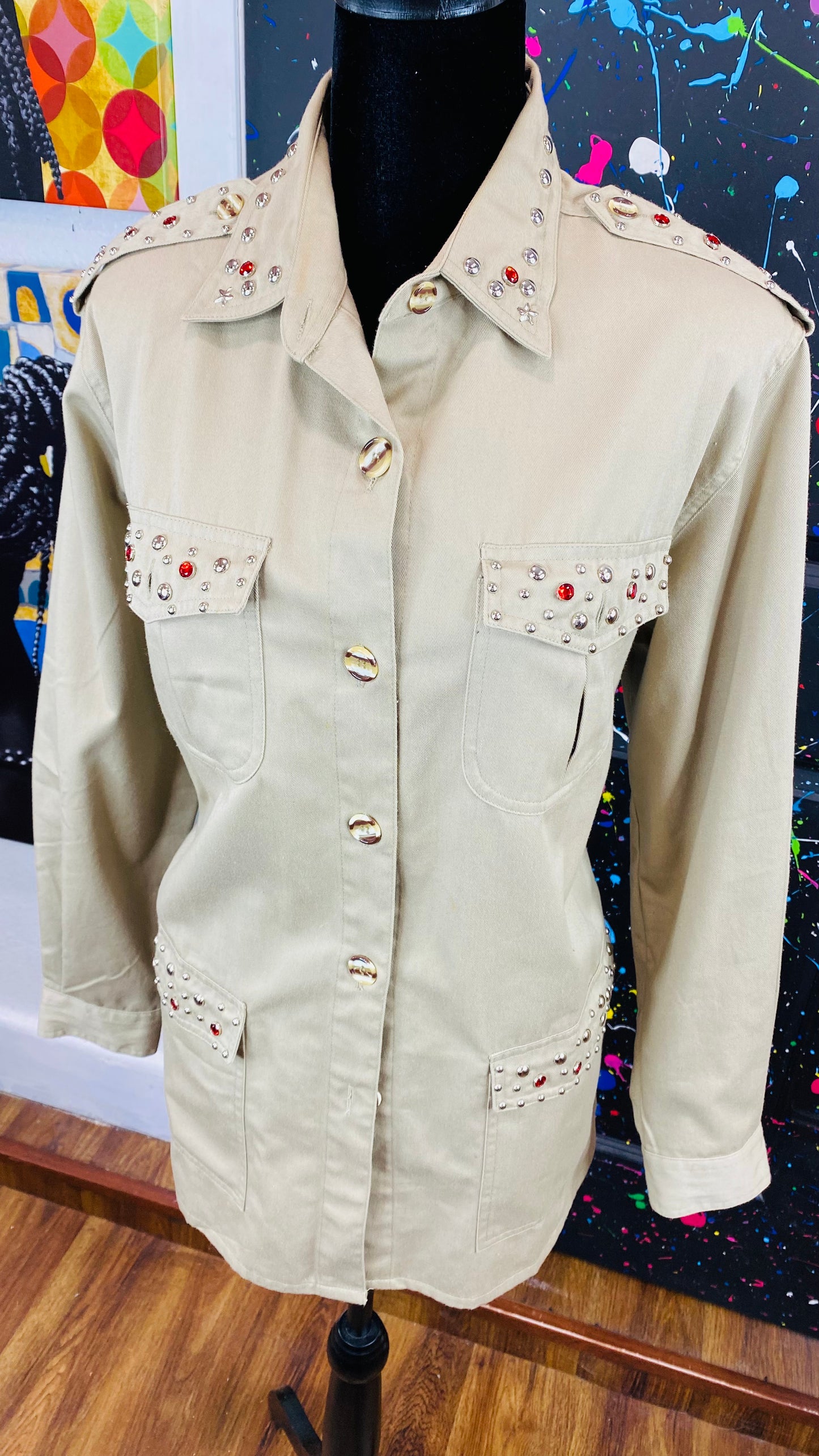 Vintage Jeweled Light Jacket