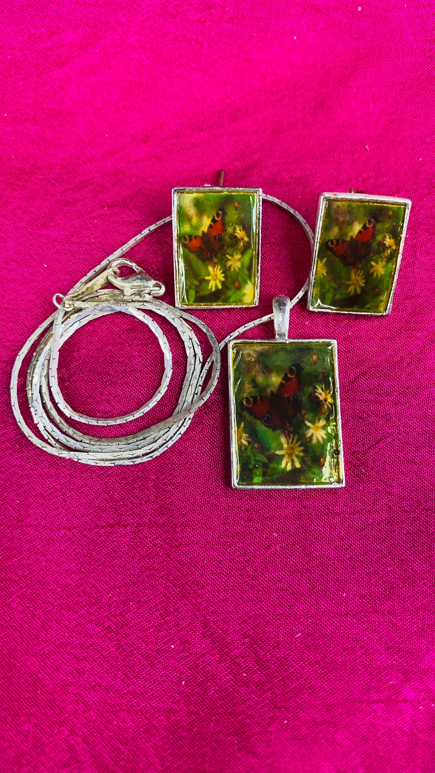 Vintage Butterfly Necklace Set