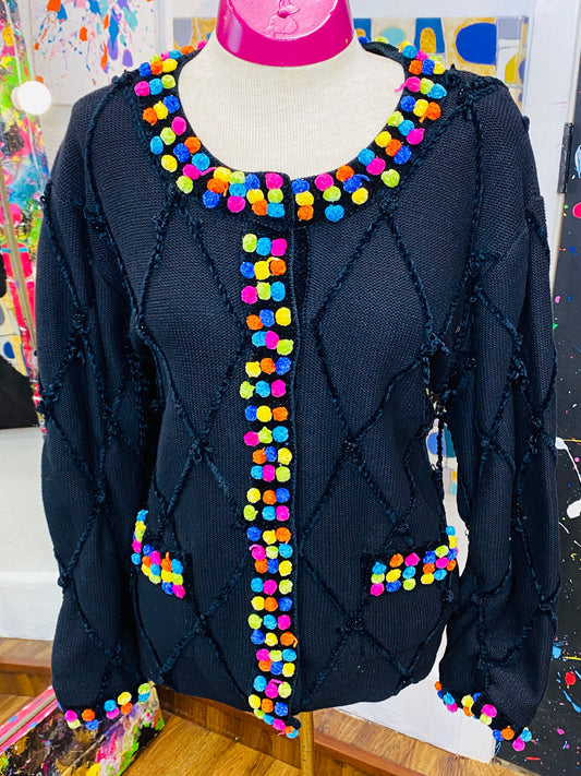 MultiColor Berek Button Down Sweater