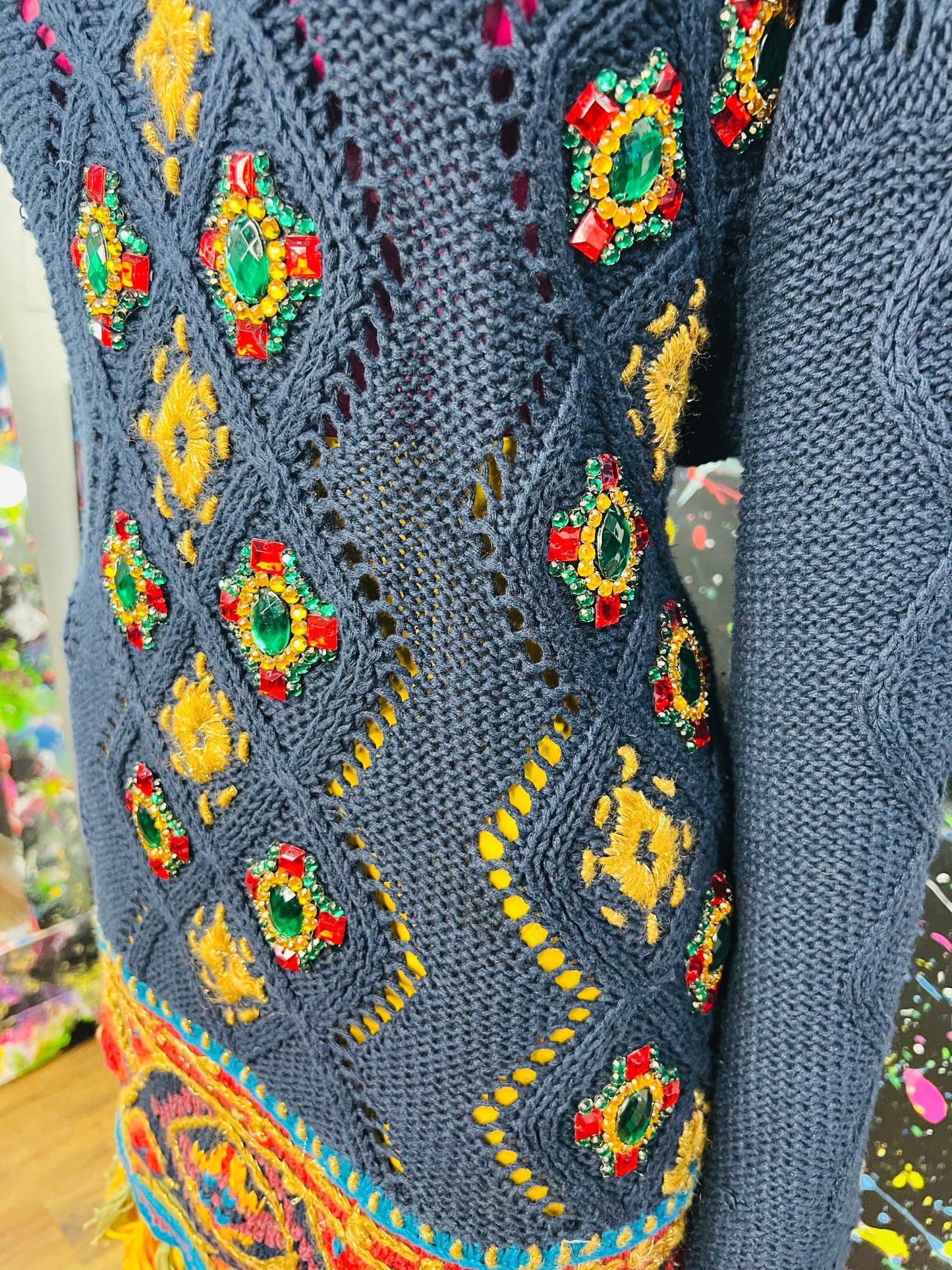 Vintage Cedars Sweater Jeweled