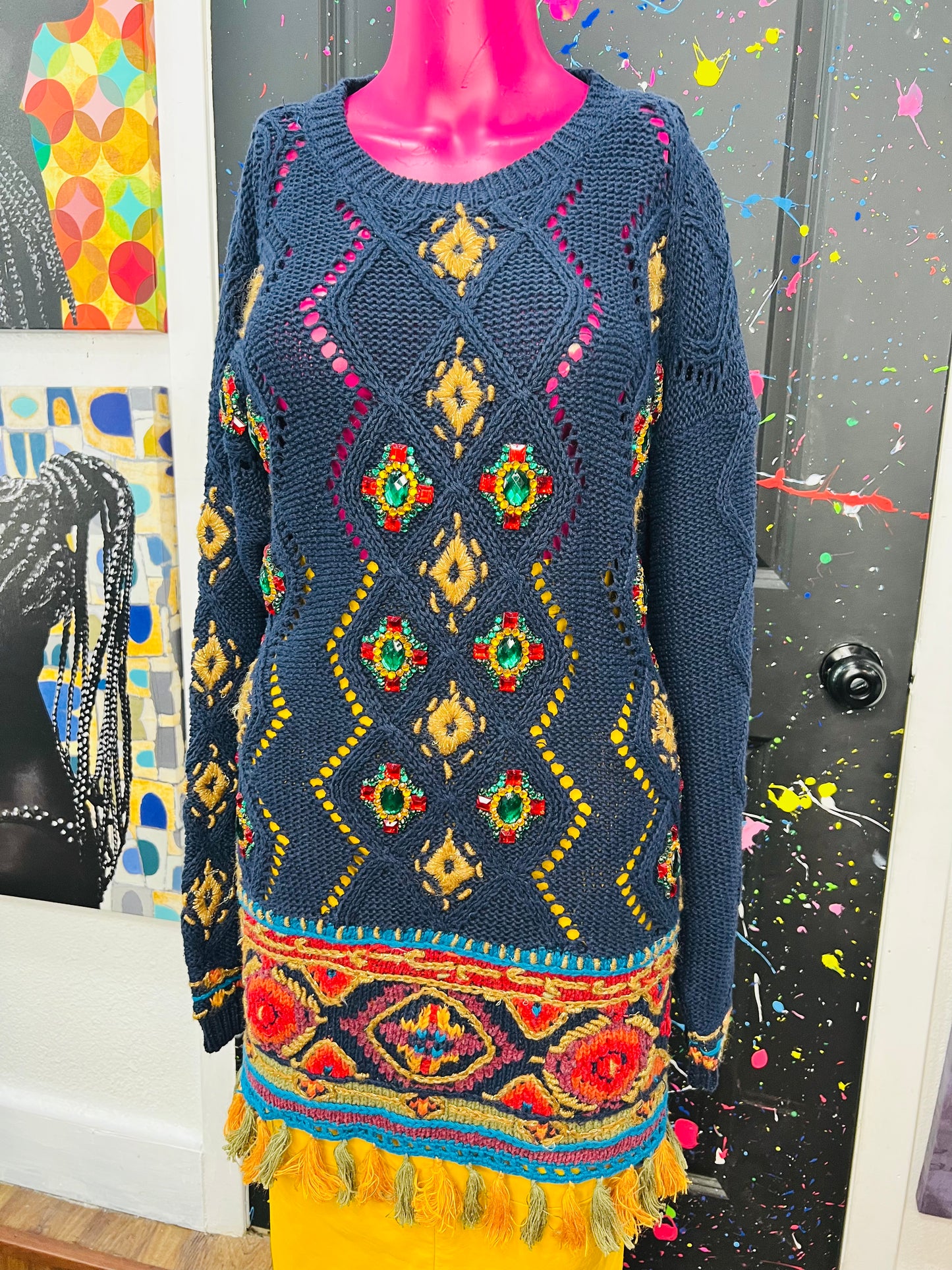 Vintage Cedars Sweater Jeweled