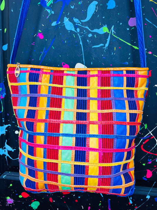 Vintage Genuine Leather Colorful Bag