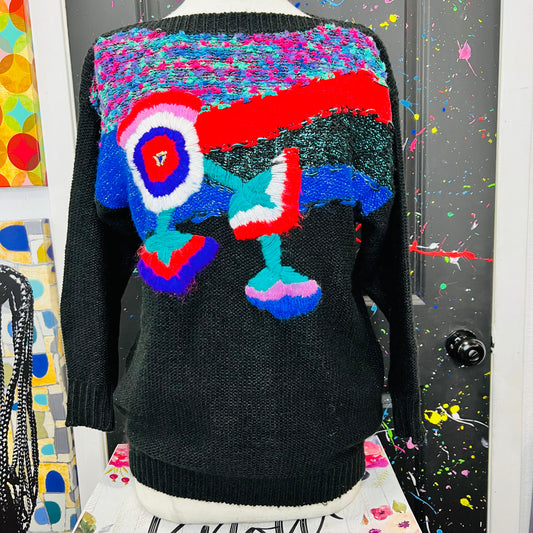 Vintage Abstract Knit Sweater