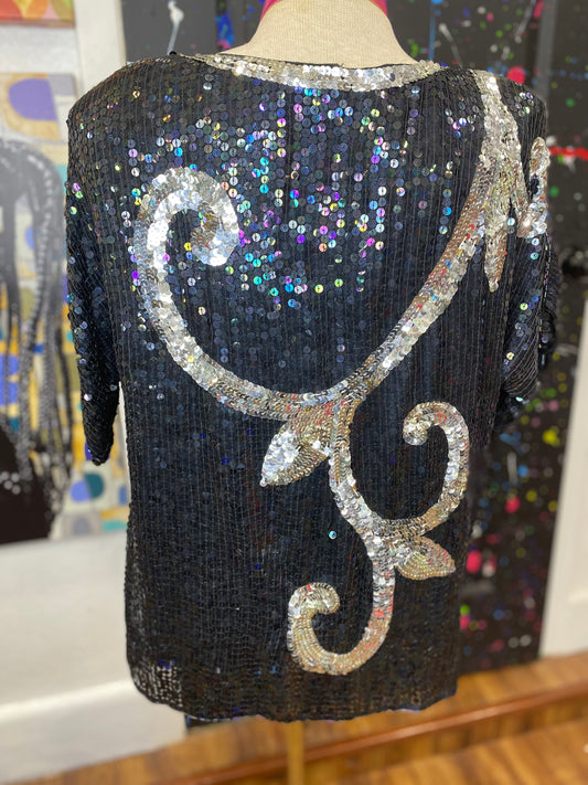 Vintage Sequin Blouse