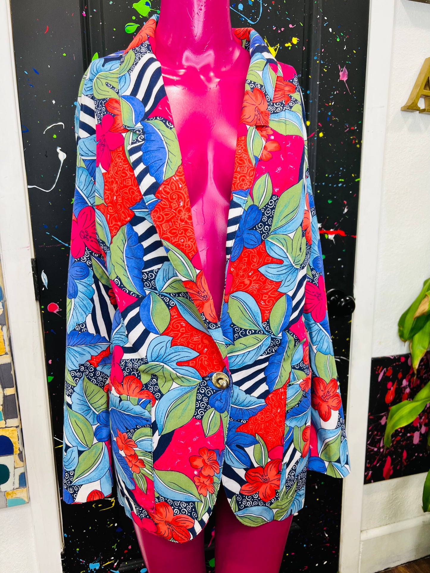 Vintage Abstract Blazer