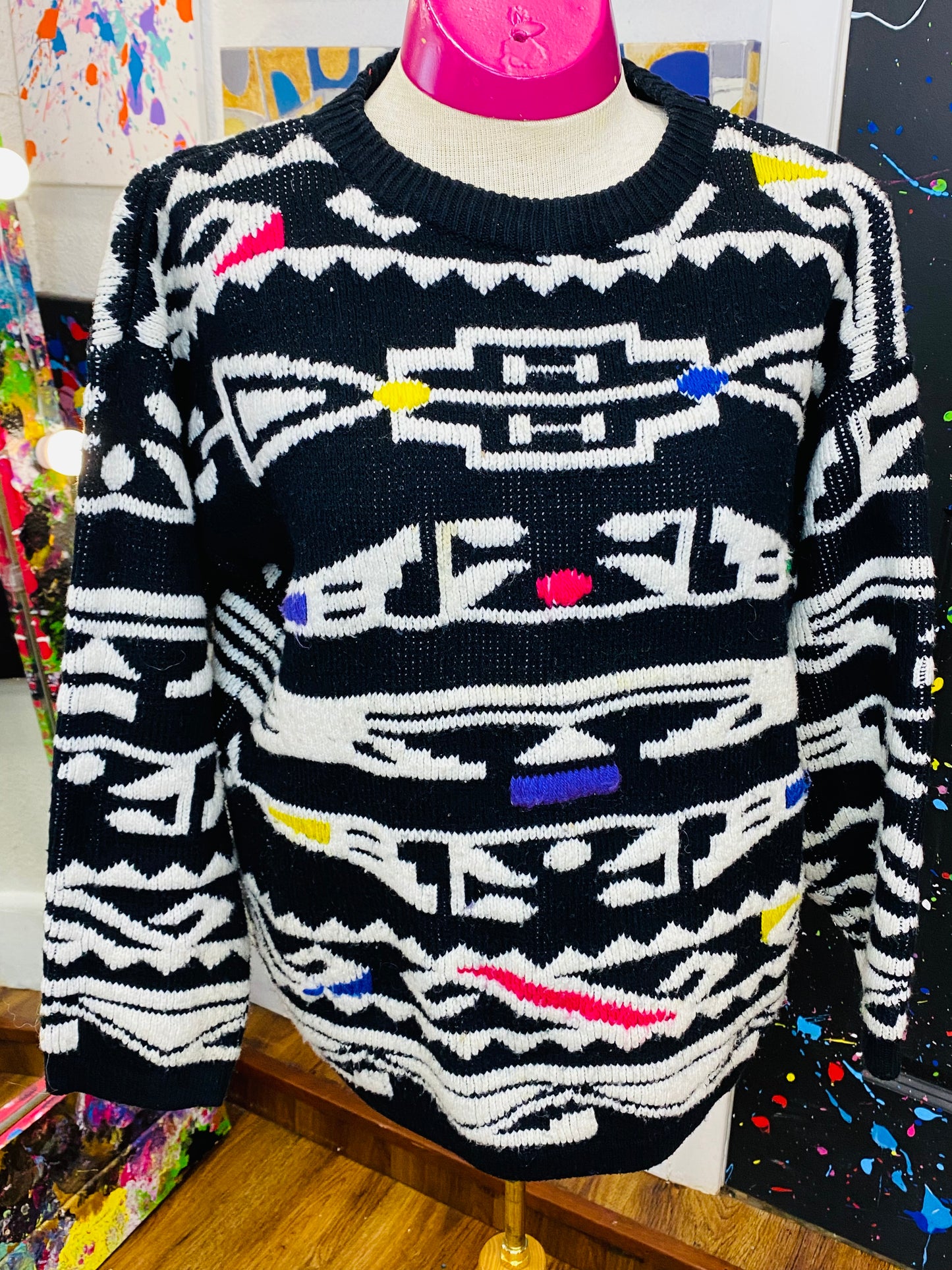 Vintage Colorblock Sweater