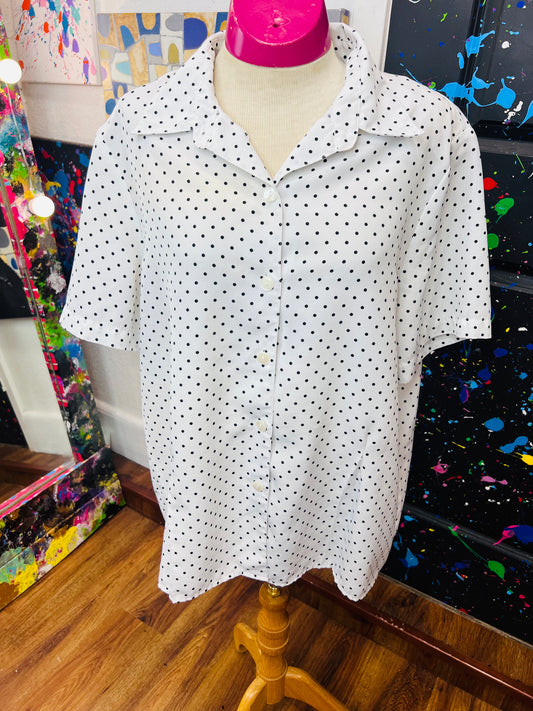 Vintage Polkadot Blouse