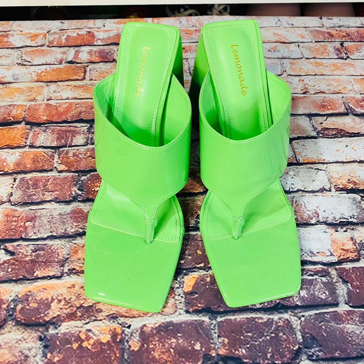 Green Thong Heels