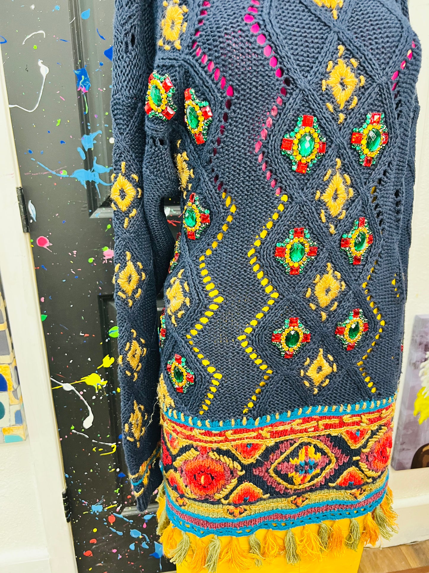 Vintage Cedars Sweater Jeweled