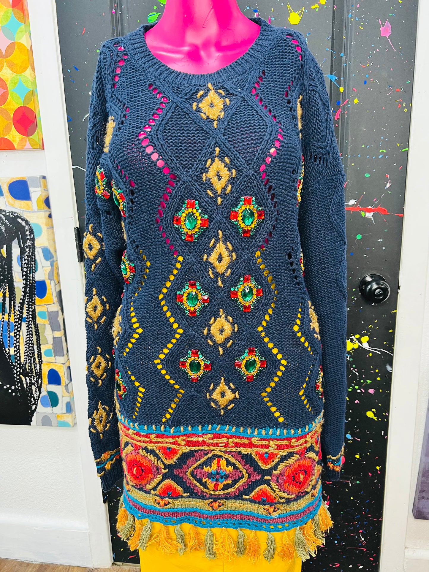 Vintage Cedars Sweater Jeweled